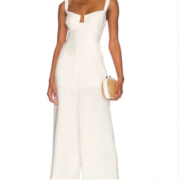 Astr Pants & Jumpsuits Atsr The Label Versailles Jumpsuit In Vanilla Poshmark